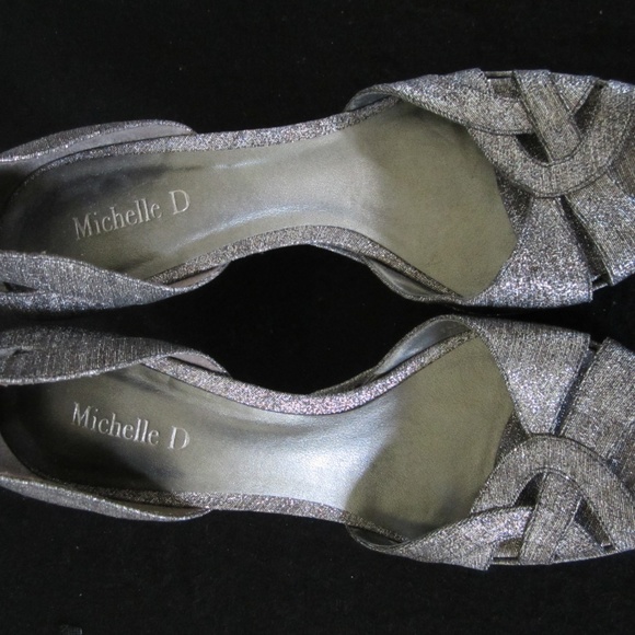 MICHELLE D - Silver/Charcoal Grey - Evening Shoes - Picture 6 of 7